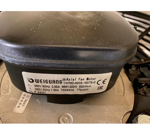Вентилятор промышленный осевой WEIGUANG YWF-6-D-800-B-180/75-G