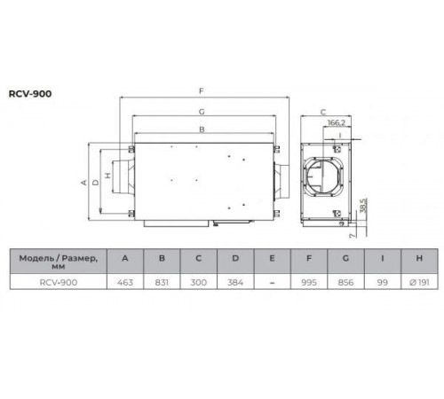 Приточная вентиляционная установка Royal Clima RCV-900 + EH-6000